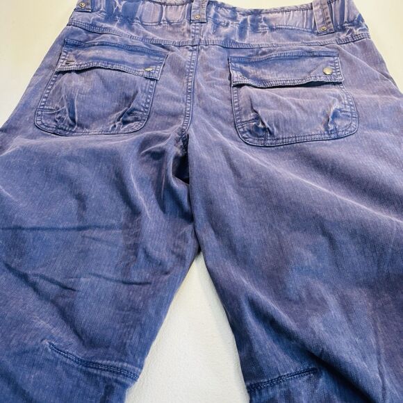 We The Free Can't Compare Slouch Pants Womens XS  Zip Pockets Buckle Cargo Blue - Picture 4 of 16